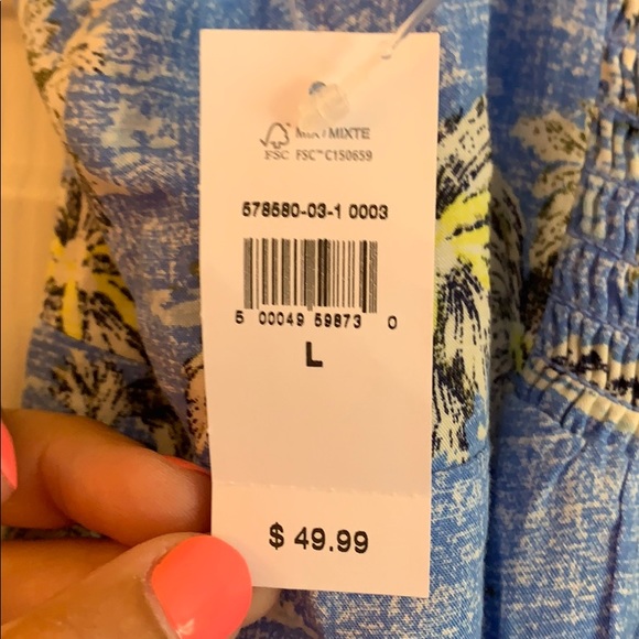 NWT. Gap Blue Hawaiian dress - Picture 5 of 7